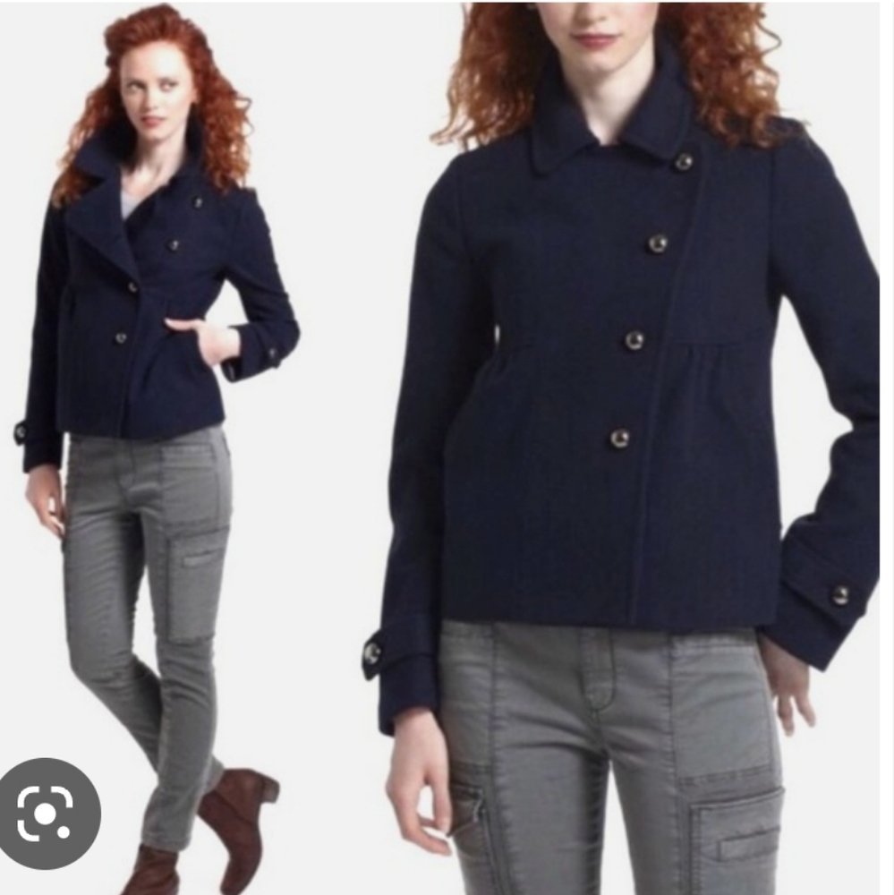Anthropologie Leifnotes navy coat 8